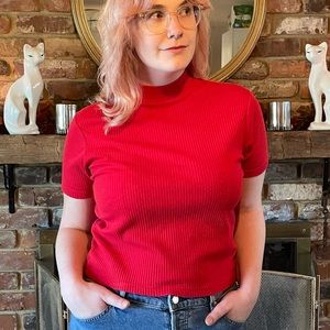 Red Mock Neck Fiorlini International by Giorgio Fiorlini